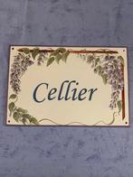 Plaque émaillée de VILLA   CELLIER  GLYCINE, Enlèvement ou Envoi, Comme neuf, Panneau publicitaire