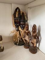 Afrikaanse maskers, beeldjes, zwarthout en ivoor, Ophalen of Verzenden