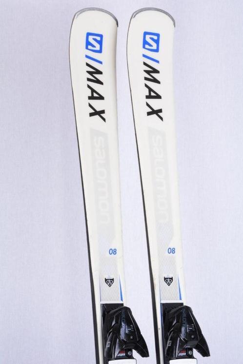 170 cm ski's SALOMON E S/MAX 8, white/blue, grip walk, Sport en Fitness, Skiën en Langlaufen, Gebruikt, Ski's, Ski, Salomon, Carve