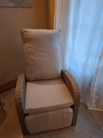 Relaxzetel in rotan Jisk met wasbaar kussen, Enlèvement, Neuf, Moins de 75 cm, 50 à 75 cm