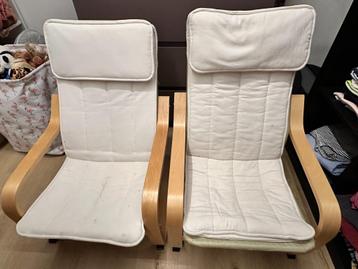 POÄNG Kinderfauteuil, berkenfineer/Knisa lichtbeige beschikbaar voor biedingen