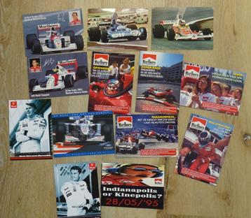 27 kaarten Grand Prix Formule 1 jaren 90 Senna Berger  beschikbaar voor biedingen