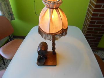 ancienne lampe en bois, Enlèvement, Comme neuf, Bois