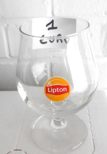  5 Lipton glazen - 1 euro per glas beschikbaar voor biedingen