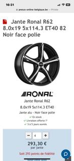 Ronal R62 8.0x19 5x114.3 ET 40 225/55/19 99V, Autos : Pièces & Accessoires, Pneus et Jantes, Pneus été, 225 mm, 19 pouces