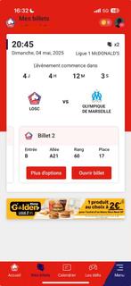 Losc OM, Tickets en Kaartjes, Sport | Voetbal, Overige typen, Twee personen, Mei