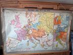 Oude kaart van Europa, Antiek en Kunst, Antiek | Schoolplaten, Ophalen