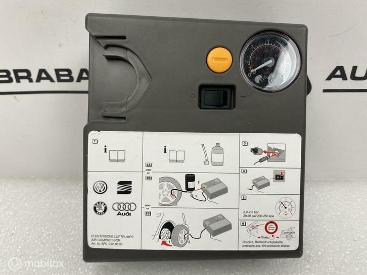 Bandenpomp Compressor Volkswagen Audi Seat Skoda 8P0012615C, Auto-onderdelen, Overige Auto-onderdelen, Gebruikt, Ophalen of Verzenden
