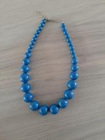 Collier de perles bleues, Comme neuf, Bleu, Enlèvement ou Envoi
