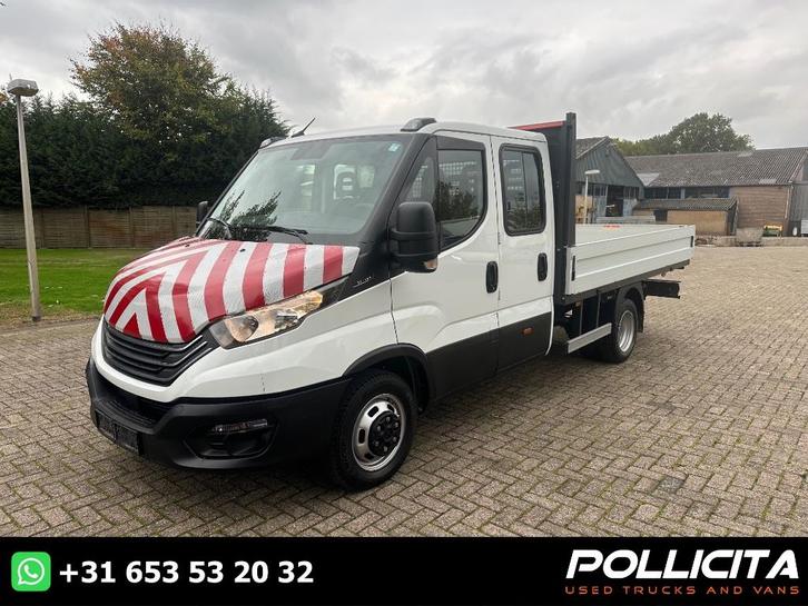 Iveco Daily 35C14 / 12.000 KM ! / Dubbel cabine/open laadbak, Auto's, Bestelwagens en Lichte vracht, Bedrijf, ABS, Airbags, Airconditioning