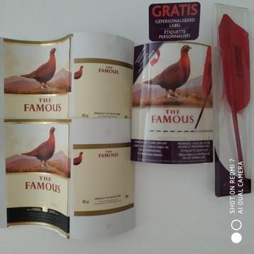 The Famous Grouse zelfklevende etiketten op maat x2.