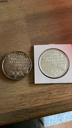 2x 500 Frank zilver, Postzegels en Munten, Ophalen of Verzenden, Zilver