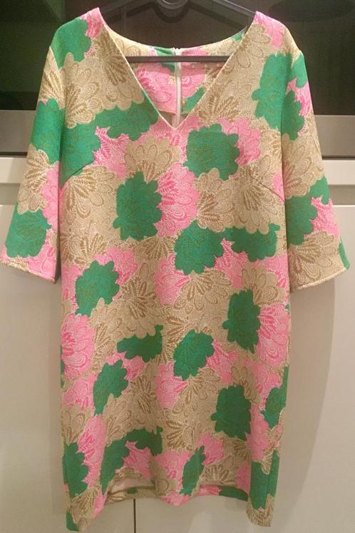 Prachtige jurk Traffic People, Kleding | Dames, Jurken, Zo goed als nieuw, Maat 42/44 (L), Groen, Knielengte, Ophalen of Verzenden