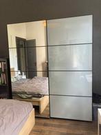 IKEA PAX garderobekast kledingkast zwarte schuifdeuren, Huis en Inrichting, Ophalen, Gebruikt, Met hangruimte, 200 cm of meer