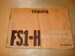 YAMAHA FS1-H Ancien Manuel du Propriétaire, Motos, Modes d'emploi & Notices d'utilisation, Yamaha