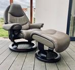 Sublieme Stressless Voyager relaxfauteuil & hocker, Ophalen of Verzenden, Leer