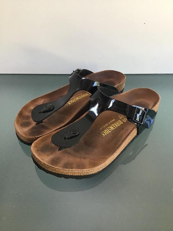Gratis Verzenden | Birkenstock Gizeh zwarte slippers 40, Kleding | Dames, Schoenen, Zo goed als nieuw, Slippers, Zwart, Verzenden