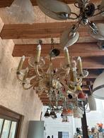 Glazen kroonluchter murano handgeblazen glas ca 1955, Huis en Inrichting, Lampen | Kroonluchters, Ophalen, Zo goed als nieuw, Glas