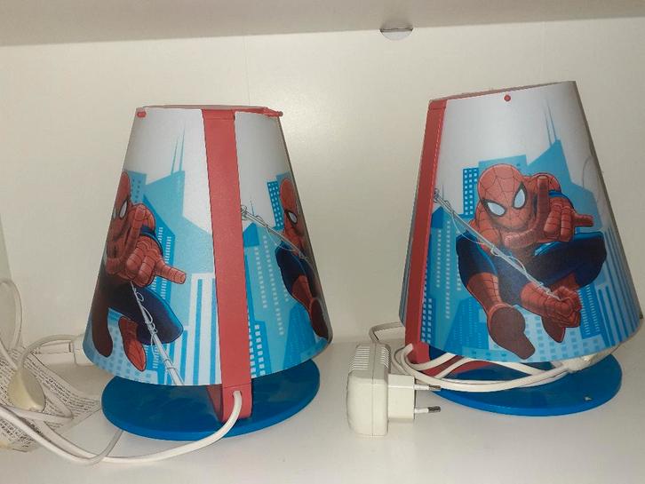 Philips Spiderman lamp - 2 stuks, Kinderen en Baby's, Kinderkamer | Inrichting en Decoratie, Zo goed als nieuw, Lamp, Ophalen of Verzenden