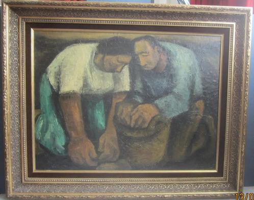 "Veldwerk" - Latemse School (?), Antiek en Kunst, Kunst | Schilderijen | Klassiek, Ophalen
