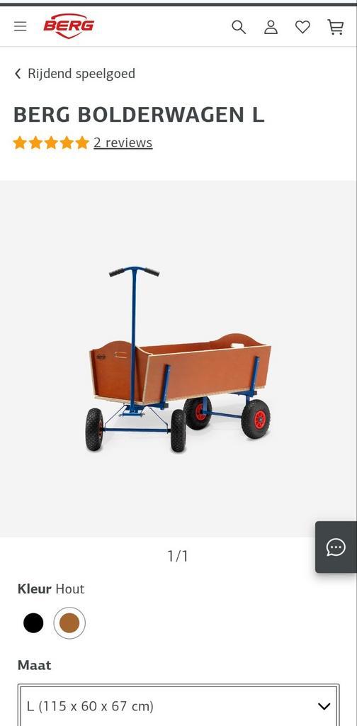 BERG Bolderwagen L – Stevig, comfortabel!, Caravans en Kamperen, Bolderkarren, Zo goed als nieuw, Ophalen