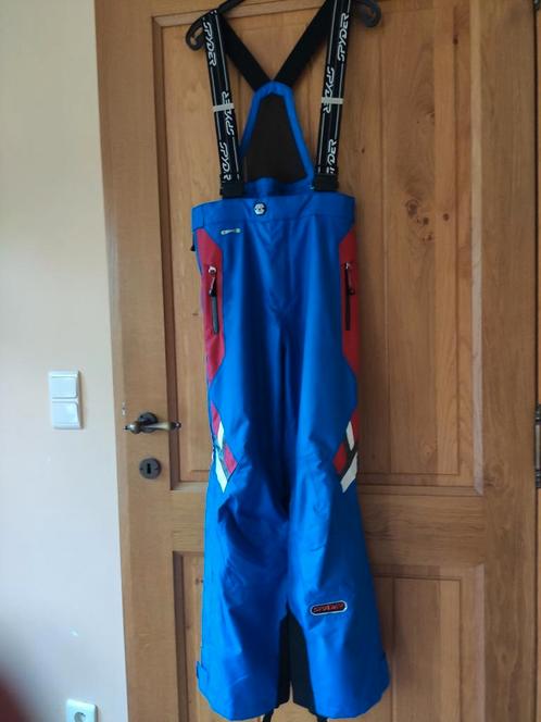 Pantalon de ski 'Spyder' taille 152, bleu avec accents rouge, Sports & Fitness, Ski & Ski de fond, Comme neuf, Enlèvement