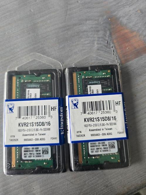 Kingston Technology ValueRAM 2x16gb ONGEOPEND, Computers en Software, RAM geheugen, Nieuw, Laptop, 16 GB, DDR4, Ophalen of Verzenden