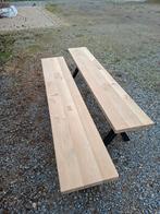 2  Bancs de type industriel, Maison & Meubles, Enlèvement, Noir, Bois