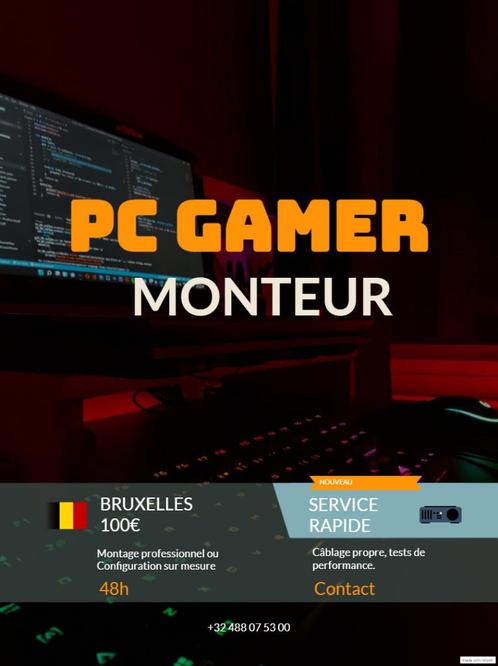 Assemblage en configuratie van gamer-pc's op maat in Brus, Computers en Software, Desktop Pc's, Nieuw, Onbekend, 64 GB of meer