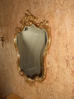 miroir contour bois doré, 50 à 100 cm, Enlèvement ou Envoi, Moins de 100 cm, Autres formes