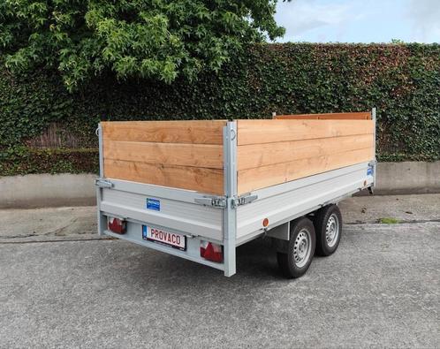 Plateau dubbelas 750kg 158x310cm, Auto diversen, Aanhangers en Bagagewagens, Zo goed als nieuw, Ophalen