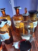 APOTHEKERS POTTEN BRUIN LABELS, Antiek en Kunst, Ophalen