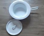 Emaille bedpan met deksel, Ophalen of Verzenden