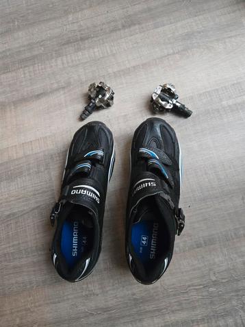 Koersschoenen chimano 43 met cliqpedalen, Fietsen en Brommers, Ophalen of Verzenden, Zo goed als nieuw