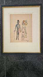 2 Werken van Kees van Dongen  Aquarel, Ophalen