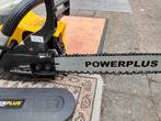 Kettingzaag Powerplus met benzine, Ophalen, Zo goed als nieuw