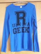 Blauwe t-shirt met lange mouwen van C&A maat 170-176, Blauw, Zo goed als nieuw, Maat 46 (S) of kleiner, C&A