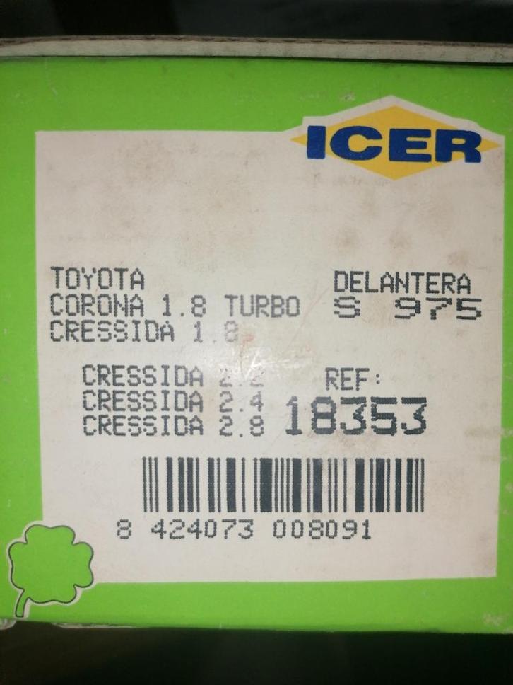 Plaquettes de frein Toyota Cressida Supra, Autos : Pièces & Accessoires, Freins & Transmission, Toyota, Neuf, Enlèvement ou Envoi