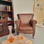 Southfolk Classic Chesterfield Fauteuil – Bruin, Soft Leer, Ophalen