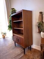 vintage houten boekenkast / buffetkast / barkast, Antiek en Kunst, Ophalen of Verzenden