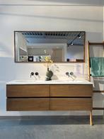 Massief eiken badkamermeubel 160 + Riho solidsurface tablet, Neuf, Meuble lavabo, Solid Surface, Enlèvement