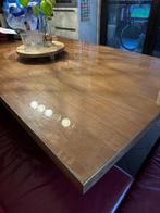 Eetkamer set met slalon tafel te koop, Huis en Inrichting, Ophalen, Gebruikt, Teakhout, Vijf personen of meer