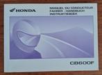Manuel d'utilisation d'origine de la Honda CB600F, Envoi, Honda