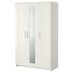 IKEA Kledingkast Brimnes met 3 deuren - Wit, 117x190 cm, Gebruikt, Ophalen