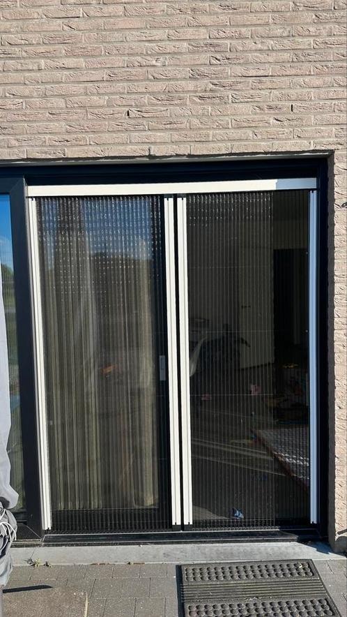 Dubbele vliegenraam vliegendeur plisségaas, Doe-het-zelf en Bouw, Deuren en Vliegenramen, Zo goed als nieuw, Hordeur, 200 tot 215 cm