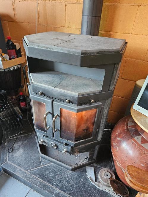 Barbas speksteenkachel allesbrander, Huis en Inrichting, Kachels, Gebruikt, Vrijstaand, Allesbrander, Hout, Ophalen
