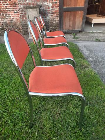 4 vintage stoelen jaren 60 of 70 disponible aux enchères