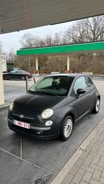 Vistekende Fiat 500 matt zwart met keuring v verk..., Auto's, Voorwielaandrijving, Lederen bekleding, Zwart, 4 cilinders