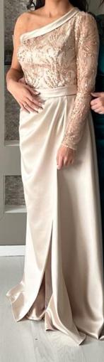 Abiye / feestkleed, Kleding | Dames, Gelegenheidskleding, Maat 38/40 (M), Galajurk, Beige, Ophalen of Verzenden