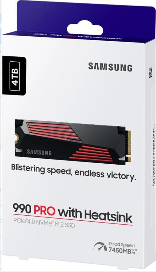 Samsung 990 Pro (met heatsink) 4TB (Gamers Pack), Games en Spelcomputers, Games | Sony PlayStation 5, Nieuw, Ophalen of Verzenden